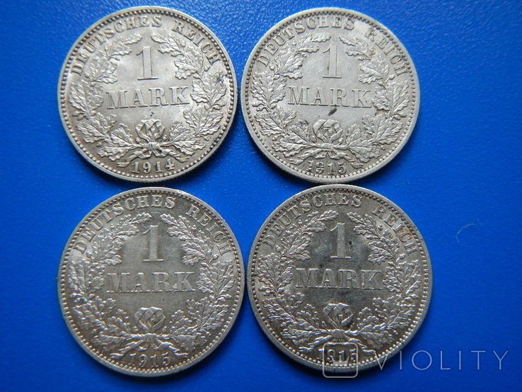1 марка 1914-1915 г.г. (4 штуки)