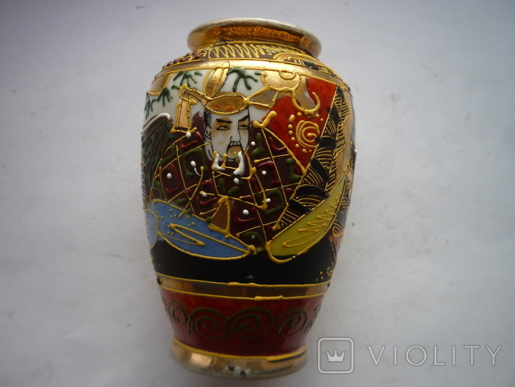 Фарфорофая старая вазочка япония, фото №4