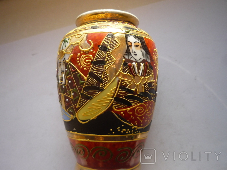 Фарфорофая старая вазочка япония, фото №5