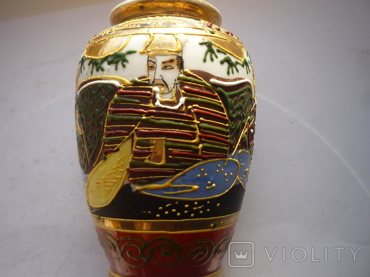 Фарфорофая старая вазочка япония, фото №7