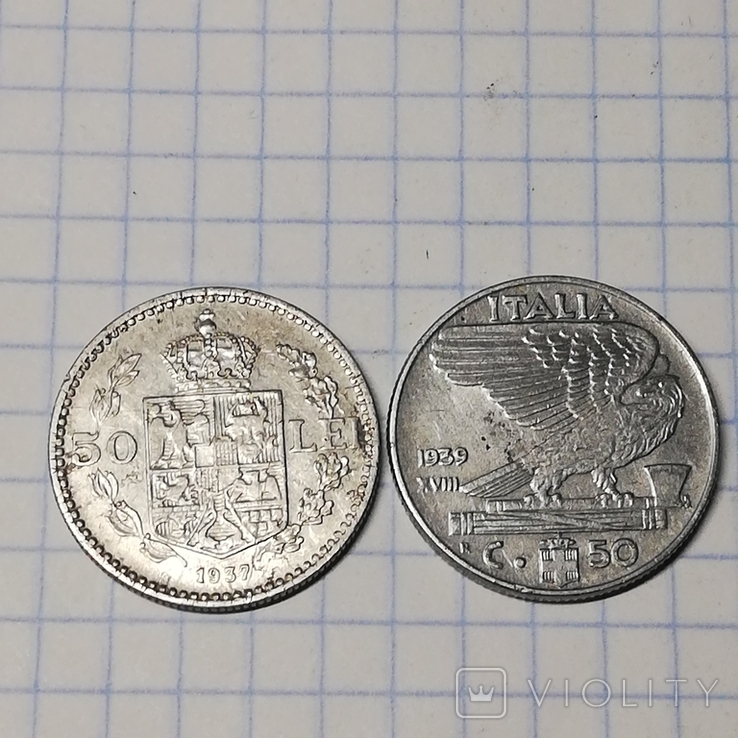 Монеты 2 шт. Старые редкие, 1937 год и 1939 год., фото №8
