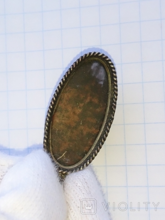 Комплект кулон + каблучка (19.5 р.) Натуральний камінь (обсидіан), фото №12