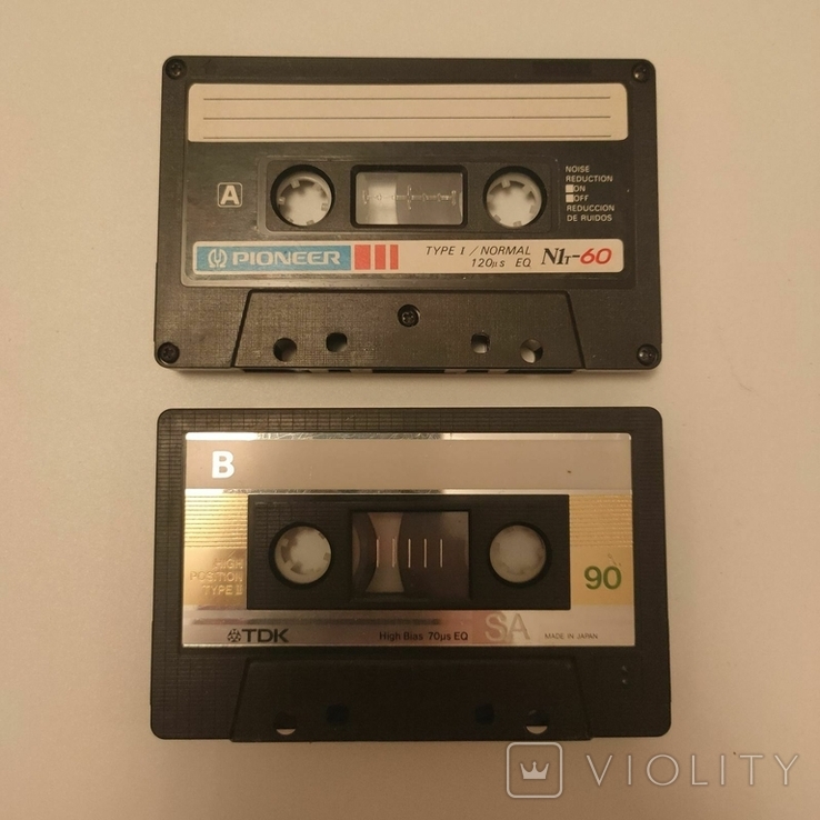 2 кассеты Pioneer N1t-60 и TDK SA90