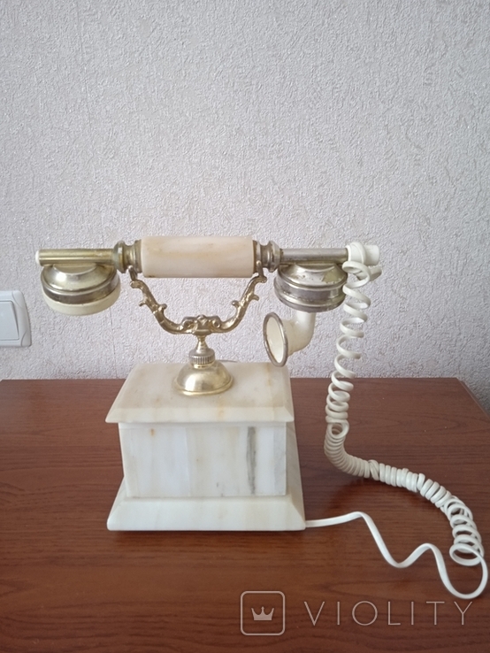Телефон ретро мрамор или оникс  3,5 кг, фото №7