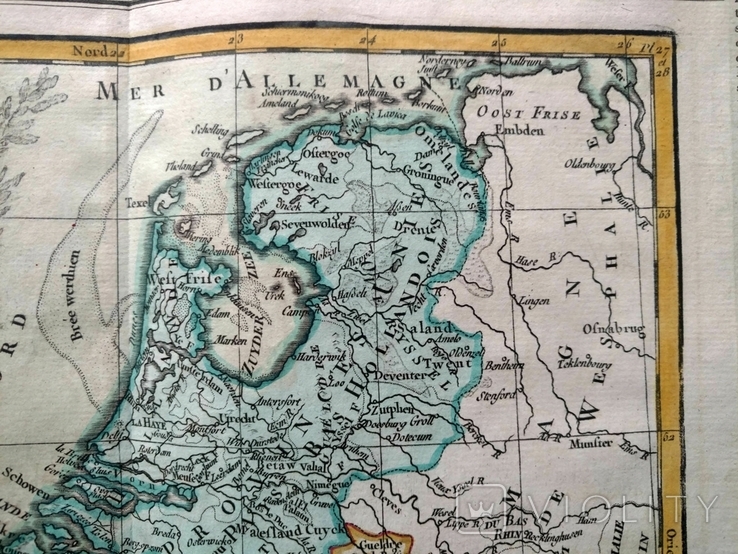 1798 Голландия Бельгия Деснос (большая карта 52х33 Верже) СерияАнтик, фото №8