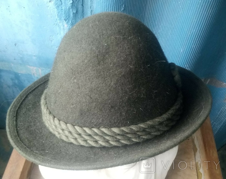 Шерстяная шляпа 56 см размер, фото №9