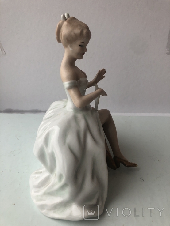 Фарфоровая статуэтка Танцовщица с веером. Wallendorf., фото №5