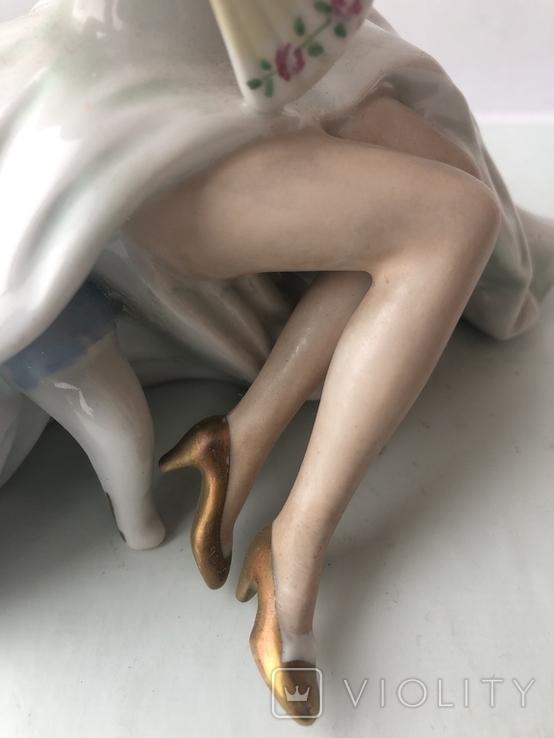 Фарфоровая статуэтка Танцовщица с веером. Wallendorf., фото №8