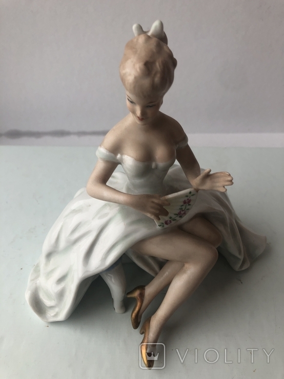 Фарфоровая статуэтка Танцовщица с веером. Wallendorf., фото №10
