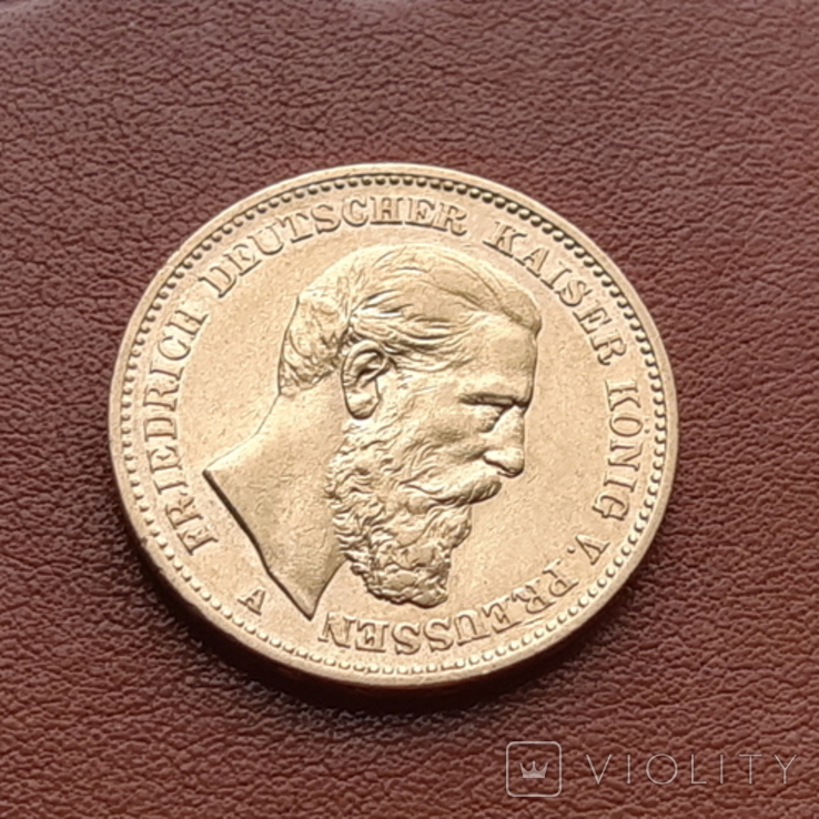 Германия 20 марок 1888 г. Пруссия., фото №4