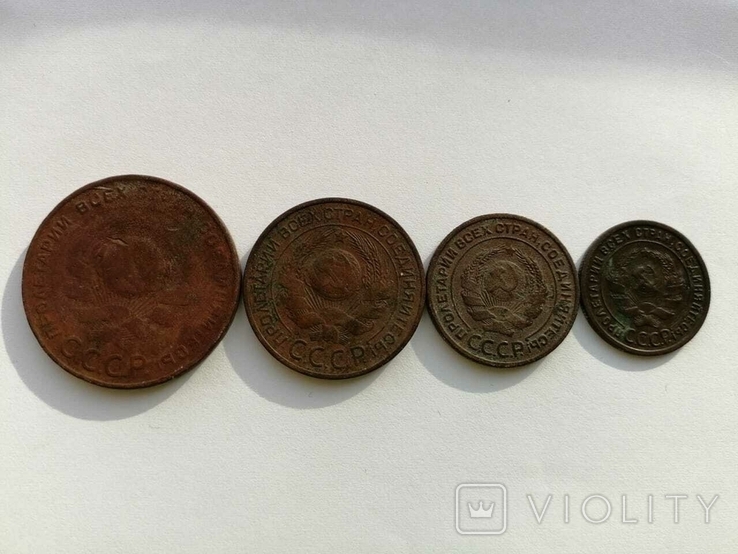 Набор монет 1924 года  ( 5 копеек  3 копейки 2 копейки 1 копейка ), фото №5