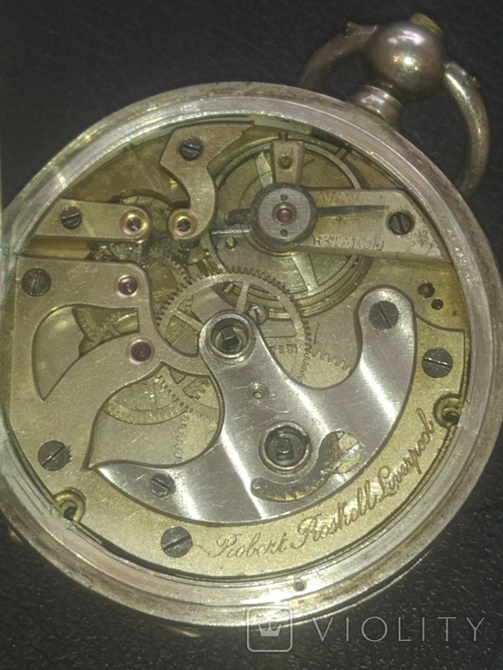 Часы карманные Gustave Jacot Locle серебро 84 проба 19 век механизм Robert Roskell, ключ, фото №7