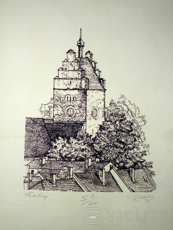 Картина-графика "Freiburg", фото №7