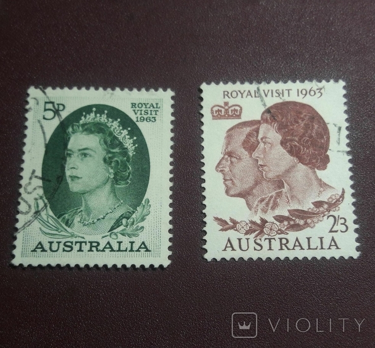 Серия марок Австралии 1963г. "Королевский визит", фото №2