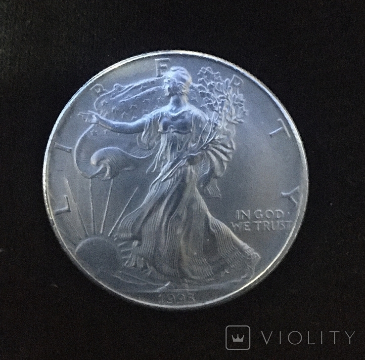 Серебрянная монета 1 долларов США Американский серебряный орёл
