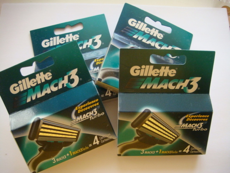 Картридж для бритья Gillette Mach 3 4 упаковки, фото №2