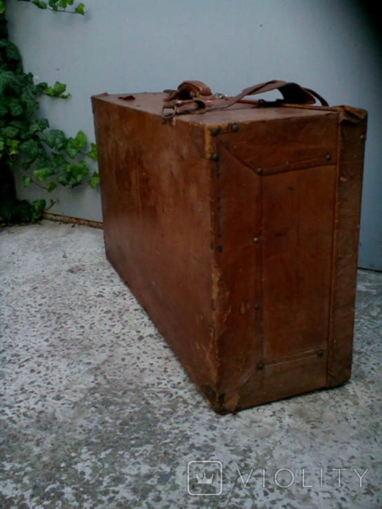 Английский кожаный чемодан. 87х48х27 см.‘‘CHENEY’’ England. 1950-е., фото №4