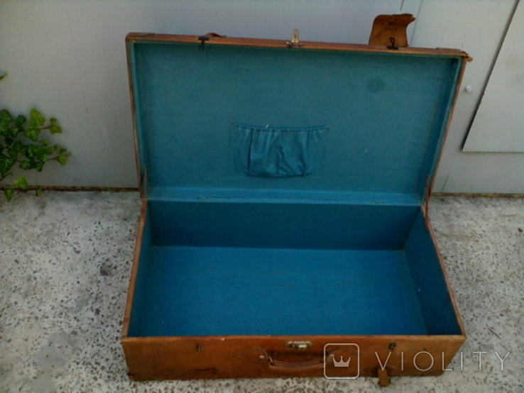 Английский кожаный чемодан. 87х48х27 см.‘‘CHENEY’’ England. 1950-е., фото №5