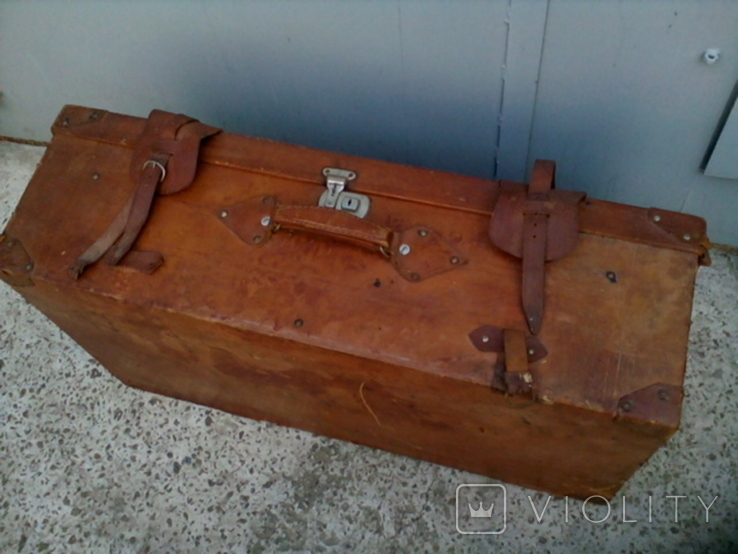 Английский кожаный чемодан. 87х48х27 см.‘‘CHENEY’’ England. 1950-е., фото №10