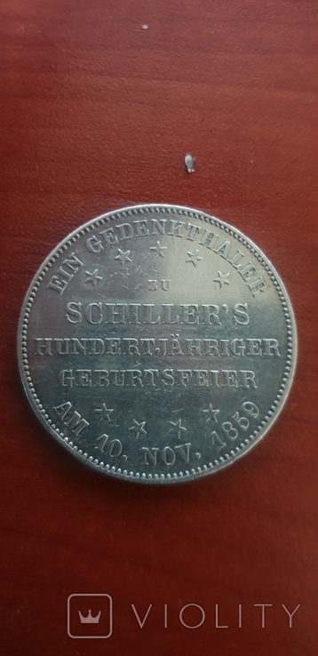 Германия (Франкфурт). 1 геденкталер. 1859
