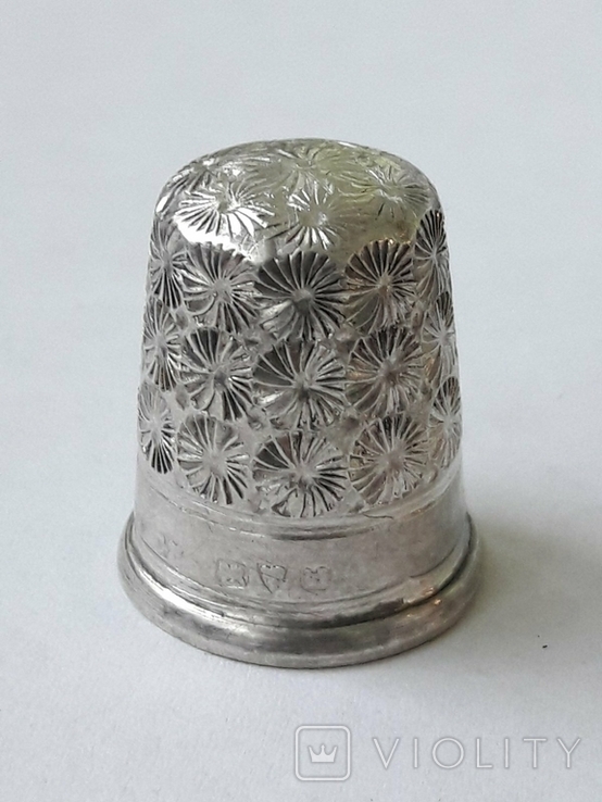 Старинный напёрсток, серебро 925, Великобритания