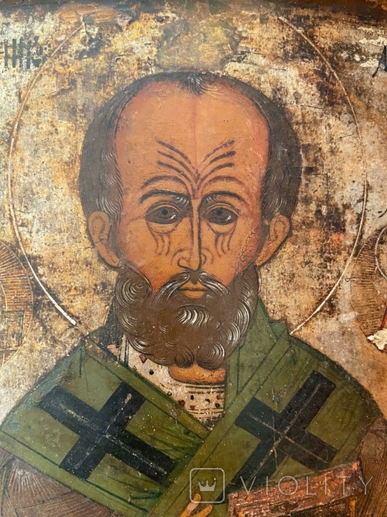 Икона Святой Николай 18 век, фото №7