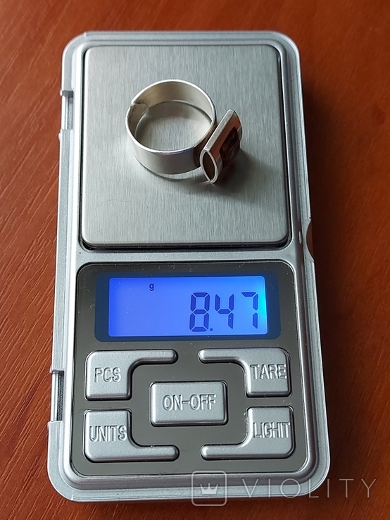 (4) Безразмерное серебряное кольцо 925 пробы с янтарем, фото №13