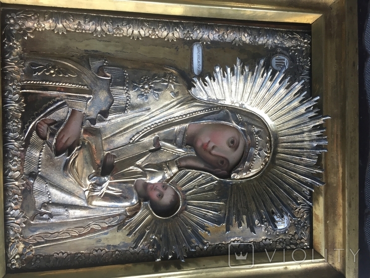 Икона Богородицы Утоли Мои Печали , киот, оклад серебро, 1834 год, в связи с невыкупом, фото №5