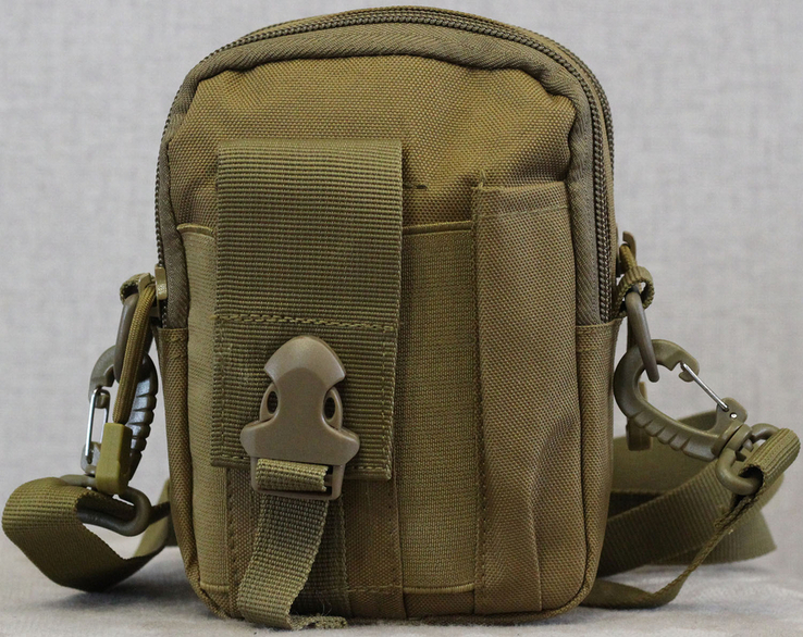 Тактическая универсальная сумка - с ремнём mini warrior с системой m.o.l.l.e (койот), photo number 2