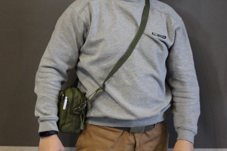 Тактическая универсальная сумка - с ремнём mini warrior с системой m.o.l.l.e (олива), фото №9