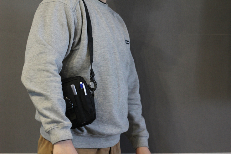 Тактическая универсальная сумка - с ремнём mini warrior с системой m.o.l.l.e (черная), фото №2