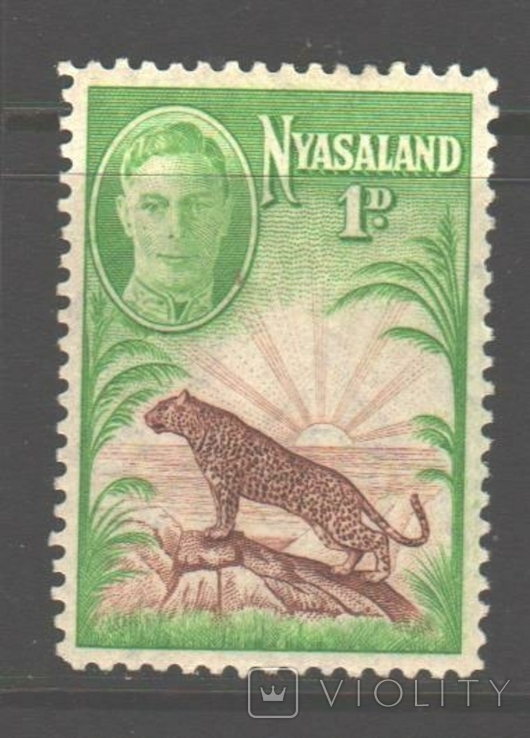 Брит. колонии. Ньясаленд. 1947. Леопард *.