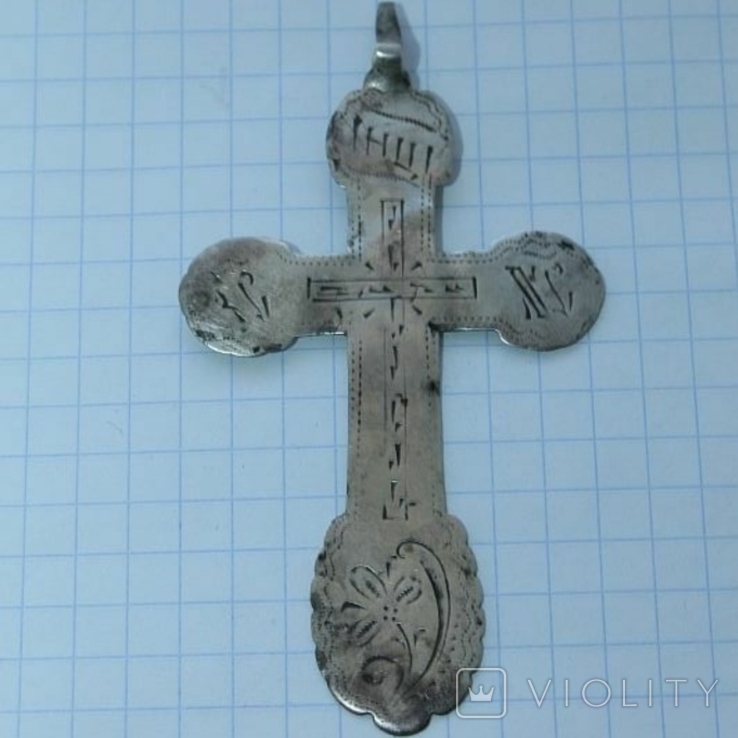 Старинный серебряный крест ( 7,5 на 4,2 см), фото №3