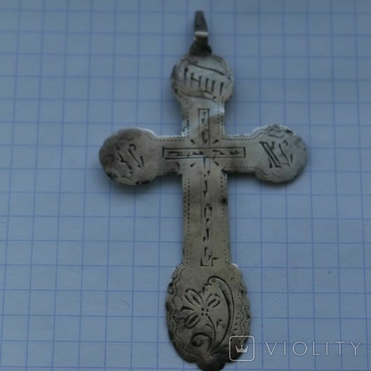 Старинный серебряный крест ( 7,5 на 4,2 см), фото №4