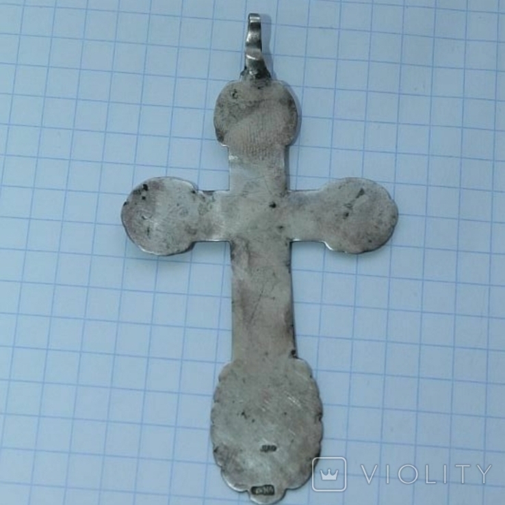 Старинный серебряный крест ( 7,5 на 4,2 см), фото №9
