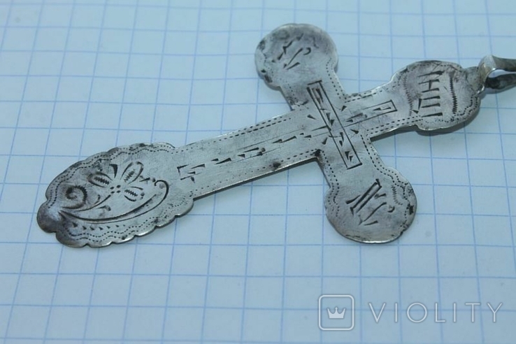 Старинный серебряный крест ( 7,5 на 4,2 см), фото №13