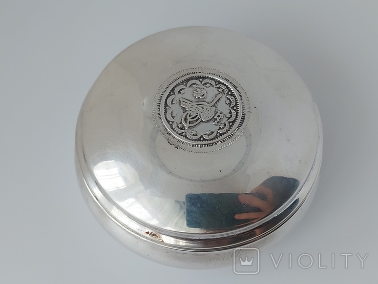 Коробочка шкатулка серебро 900 проби, фото №3