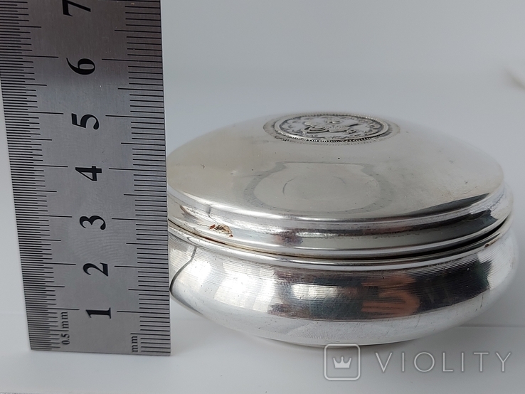 Коробочка шкатулка серебро 900 проби, фото №10