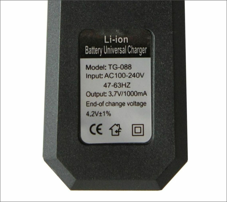 Универсальное зарядное устройство для 1-го аккумулятора 3.7В 18650 16340 14500, numer zdjęcia 4
