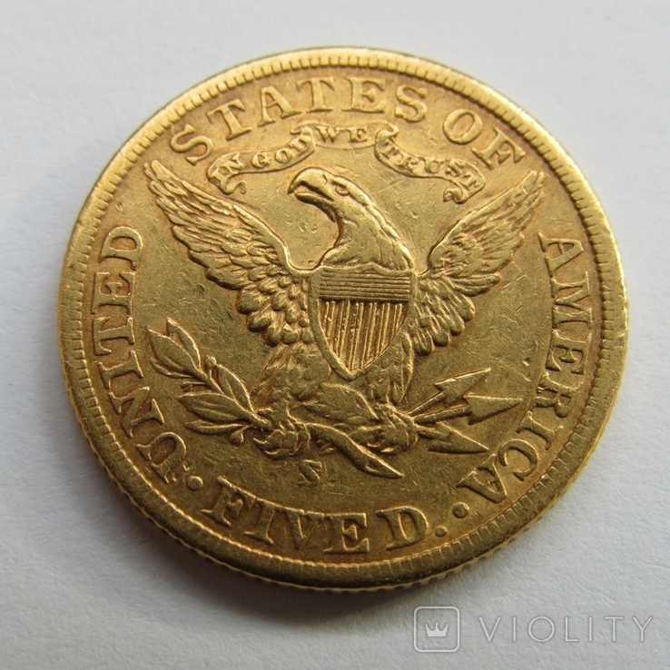 5 долларов 1901 г. США, фото №3