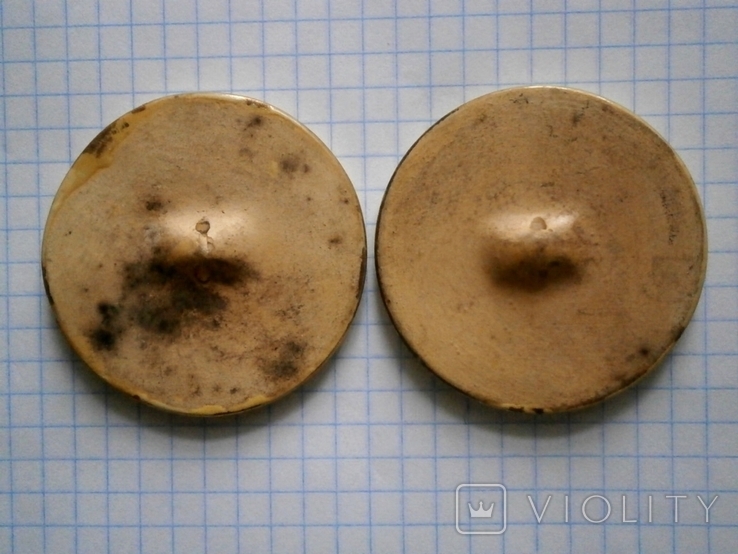 Пуговица керамика эмаль позолота (2 шт), фото №6