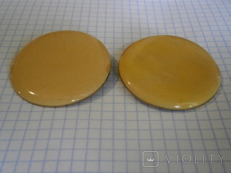 Пуговица керамика эмаль позолота (2 шт), фото №8