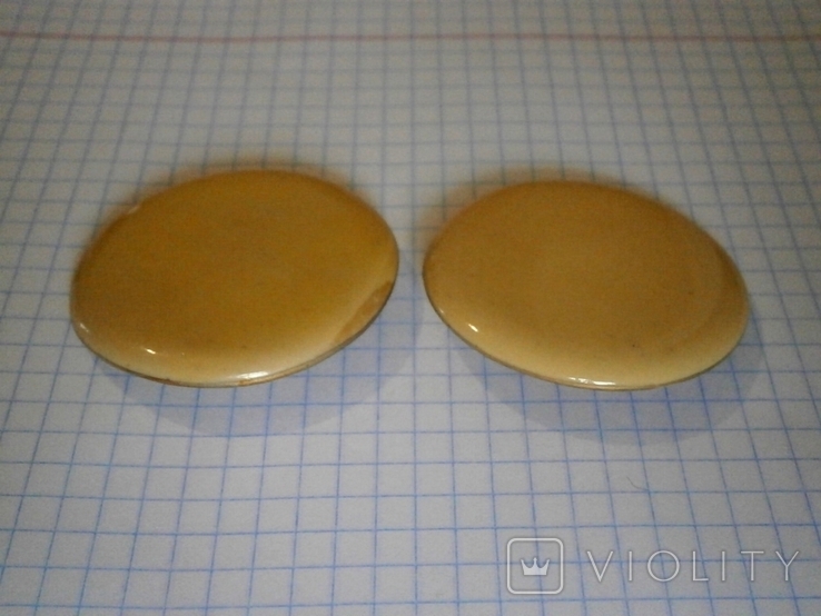 Пуговица керамика эмаль позолота (2 шт), фото №9