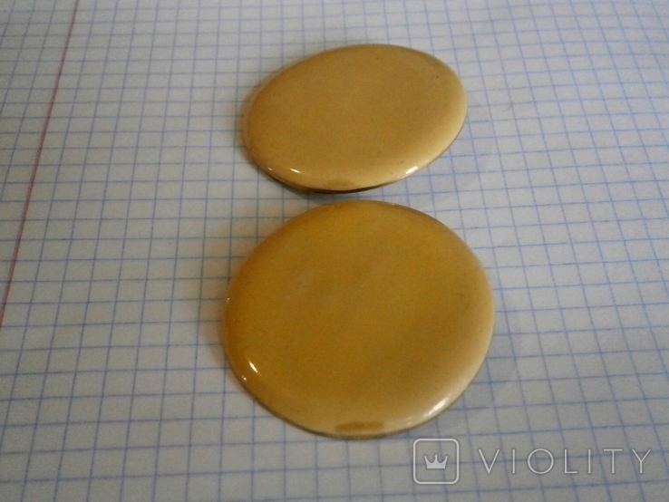 Пуговица керамика эмаль позолота (2 шт), фото №10