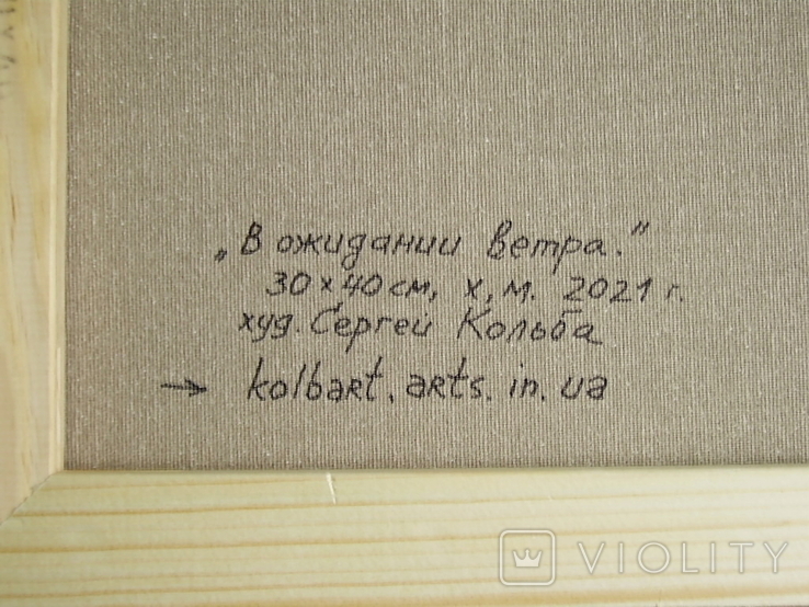 "В ожидании ветра." 30х40 С.Кольба, фото №3