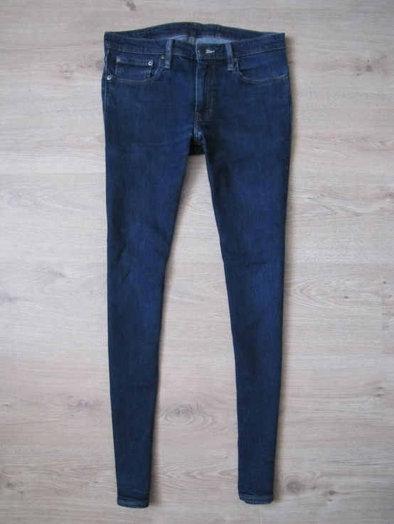 Модные мужские зауженные джинсы Levis 511 100 оригинал рефлективный селвидж, photo number 2