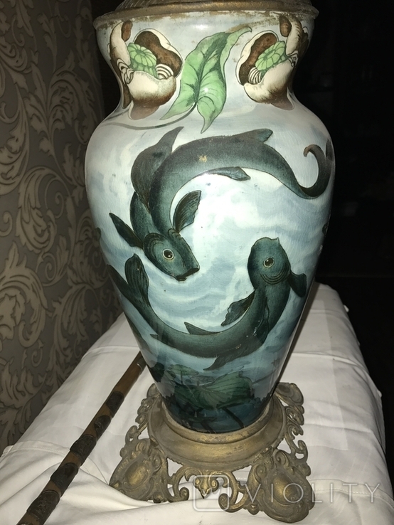 Старинная лампа ваза с частной коллекции, фото №11
