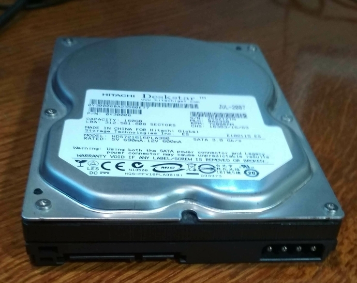 Винчестер Hitachi 160GB, фото №7