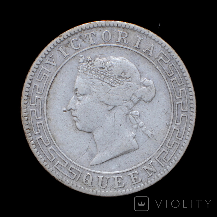 50 Центів / Центов 1893, Цейлон, фото №3