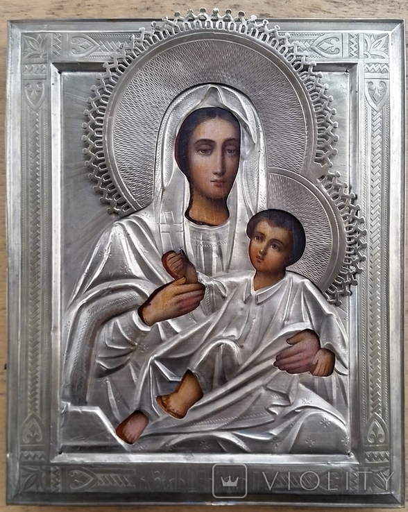 Ікона Козельщанської Богородиці, латунь, 17,8х14,5 см